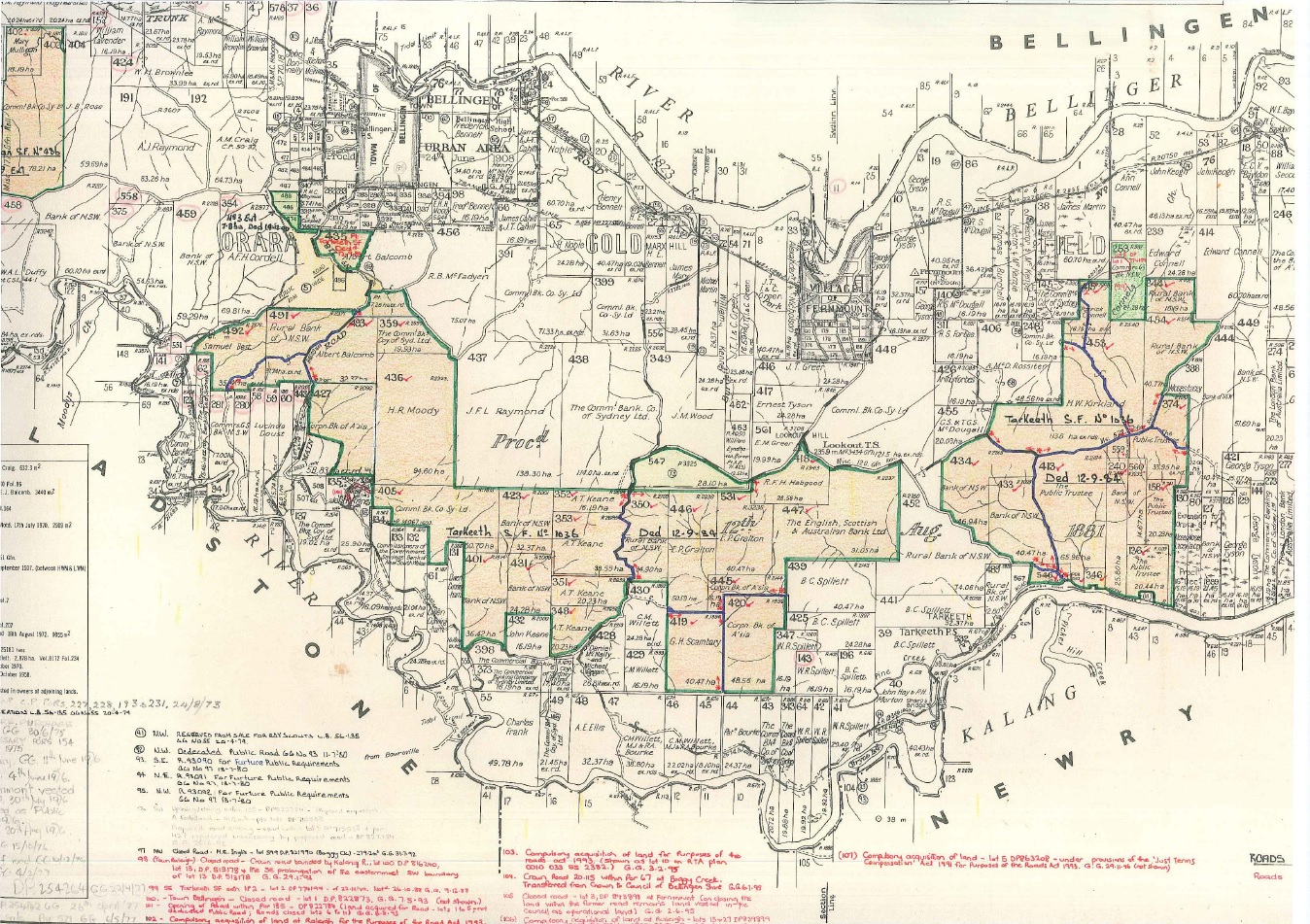 Tarkeeth State Forest land portion map