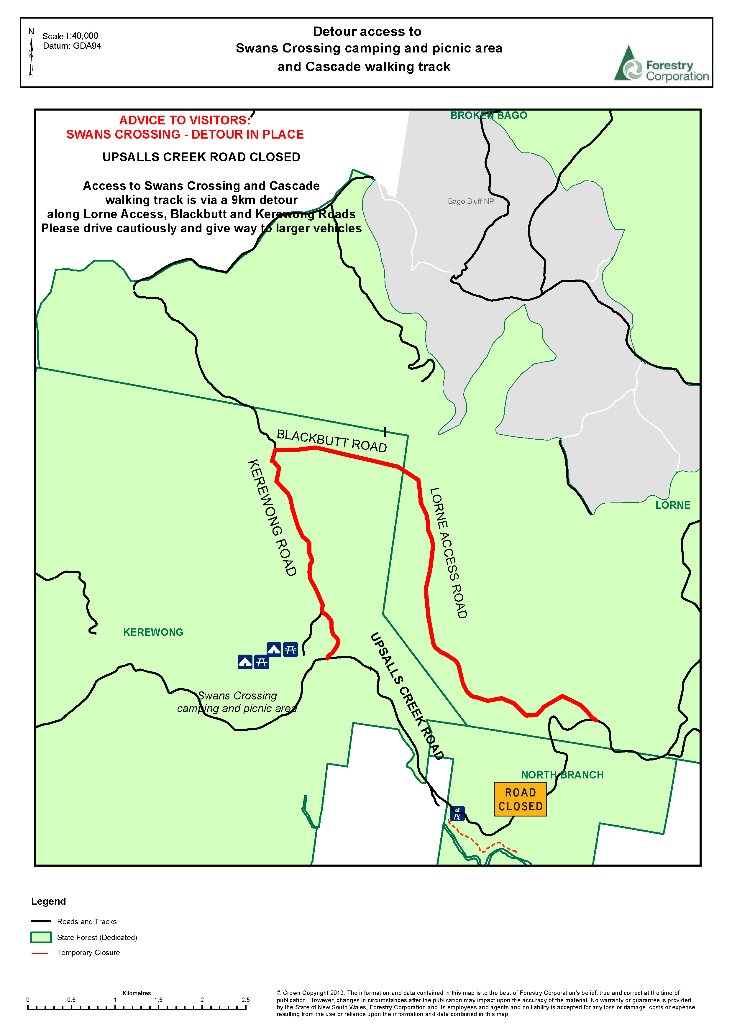 Kerewong State forest mulching works - closed roads