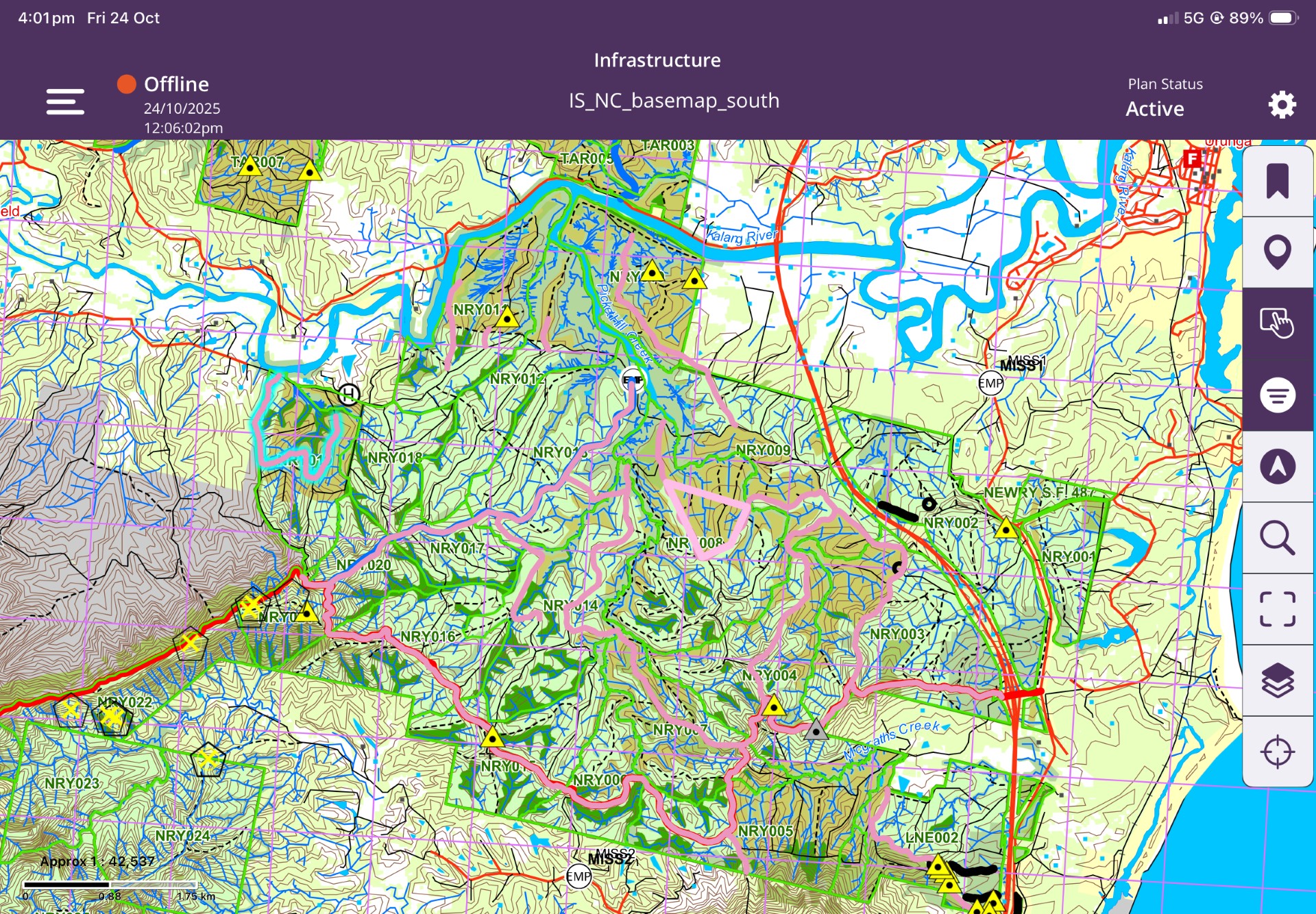 Map of Newry State Forest